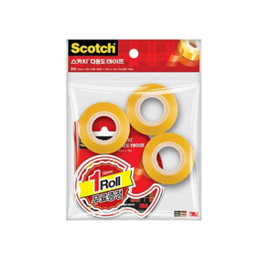 스카치 다용도 테이프 디스펜서 + 리필 4롤, 1세트
